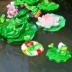 Nổi ếch vịt màu xanh lá cây scorpion đồ trang trí nhỏ màu vàng vịt đài phun nước thủ công mỹ nghệ sen pond mặt nước trang trí