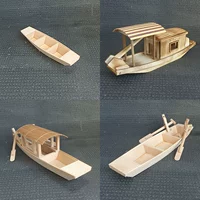 Деревянная реалистичная лодка, украшение