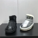 Зимние нескользящие модные кожаные короткие сапоги на плоской подошве, 2019, из натуральной кожи, круглый носок