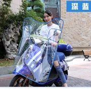 Xe máy điện phía trước kính chắn gió mưa trong suốt kính chắn gió đạp xe phụ nữ dày xà cạp bốn mùa phổ quát