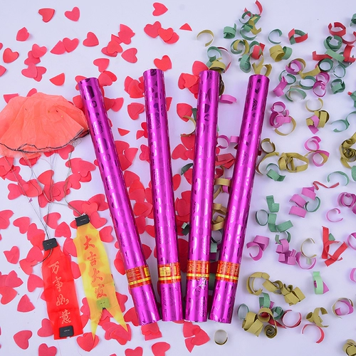 Свадебные принадлежности подарочный артиллерия подарочный спрей цветочный свадебный церемония цветочные артиллерийские церемонии, лепестки, лепестки, церемония с парашютом цветочная трубка