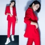 Red CV chuyên nghiệp phù hợp với nữ Hàn Quốc phiên bản là mỏng thời trang đẹp trai phù hợp với chiếc áo khoác nhỏ phù hợp với quần hai bộ làn sóng mới áo kiểu nữ đẹp 2021