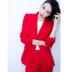 Red CV chuyên nghiệp phù hợp với nữ Hàn Quốc phiên bản là mỏng thời trang đẹp trai phù hợp với chiếc áo khoác nhỏ phù hợp với quần hai bộ làn sóng mới Business Suit