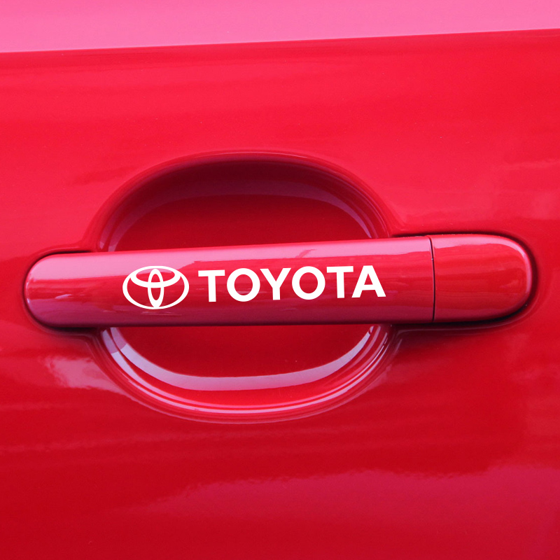 Car Sticker TRD Toyota Mazdaspeed Logo SHIELD ST Door handle wipe Reflective