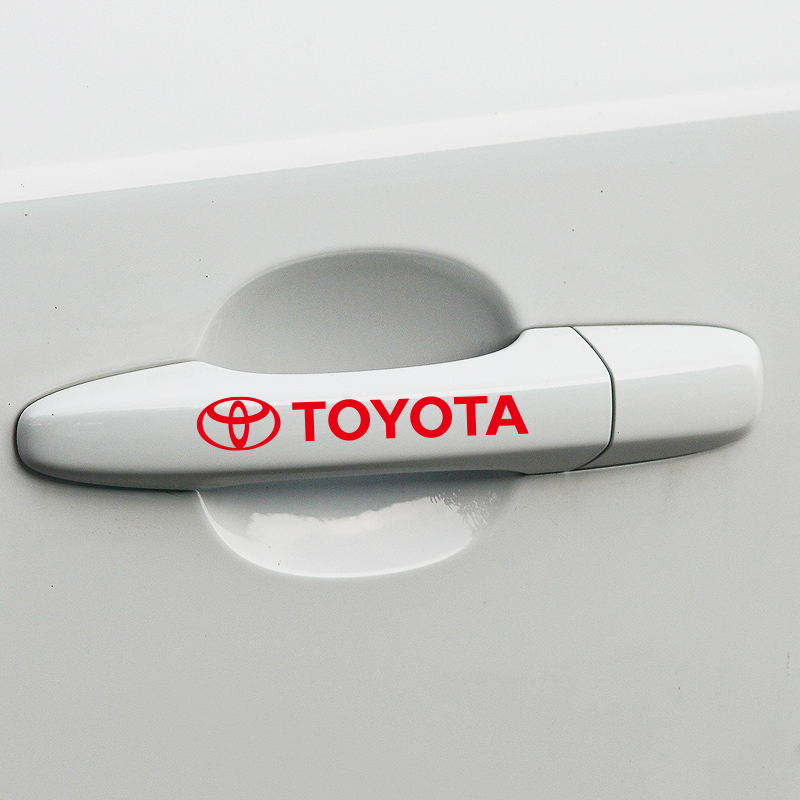 Car Sticker TRD Toyota Mazdaspeed Logo SHIELD ST Door handle wipe Reflective