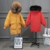 2018 mới chống mùa lớn cổ áo lông thú xuống áo khoác nữ phần dài lỏng dày Hàn Quốc thời trang mùa đông đào da