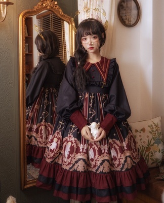 taobao agent Genuine design dress, Lolita style, Lolita OP, flowered
