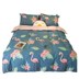 Cotton đơn giản bốn mảnh flamingo phim hoạt hình bông bộ đồ giường 1.2 m khăn trải giường quilt cover ba mảnh Bộ đồ giường bốn mảnh
