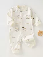 Детский комбинезон для новорожденных для младенца, демисезонная пижама, милое осеннее боди, длинный рукав