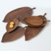 Lá hình dạng khay handmade Bắc Mỹ óc chó màu đen tấm gỗ gỗ rắn trái cây sáng tạo khay đĩa trái cây ảnh đạo cụ