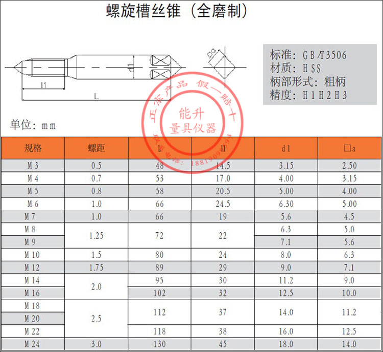 商品名稱:正品上工機用螺旋絲錐 商品材質:hss 包裝:塑料盒(單獨包裝)