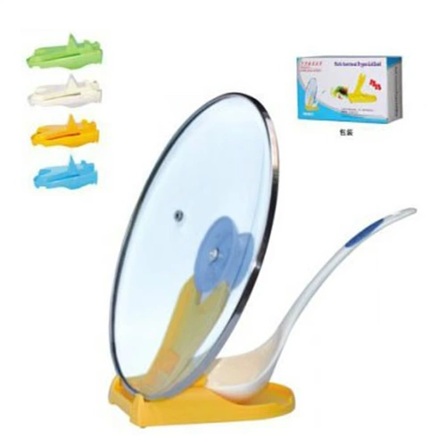 Крышка складной горшки с кухней, многофункциональная комбинированная крышка для горшка, суп -ложка, пластиковая суп -ложка