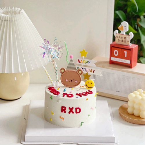 Сеть красная куломи мягкий резиновый пирог декоративный штекер -в маленьком медвежьем левке тигр Kt Cat Детский день рождения детского дня рождения