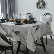 Mỹ màu đen và trắng ins bảng vải khăn trải bàn khăn trải bàn tròn hình chữ nhật bàn cà phê vải phòng khách phòng ăn với bìa khăn vải