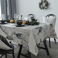 Mỹ màu đen và trắng ins bảng vải khăn trải bàn khăn trải bàn tròn hình chữ nhật bàn cà phê vải phòng khách phòng ăn với bìa khăn vải vải trải bàn