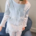 Cô gái áo choàng váy rắn màu mùa xuân và mùa thu trẻ em váy ren trắng 2018 mới bánh váy quần áo trẻ em thủy triều váy trẻ em hàn quốc Váy