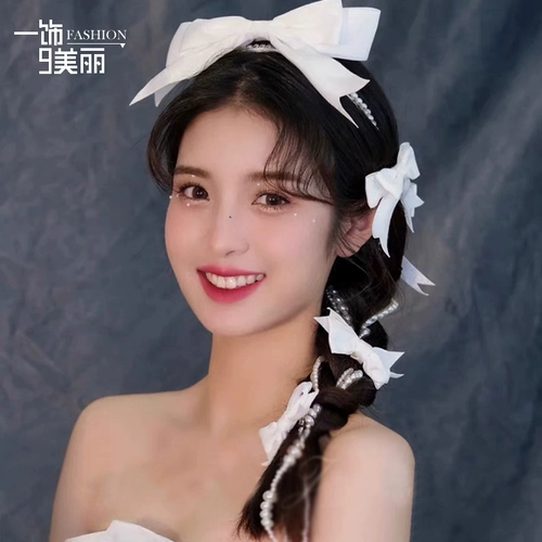 Аксессуар для волос для невесты ручной работы, браслет из бисера, повязка на голову подходит для фотосессий, японские и корейские, коллекция 2021