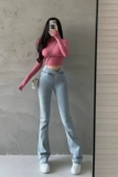 Younggirlday европейская и американская горячая девушка V штаны с высокой талией с высокой талией.