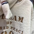 Giải phóng mặt bằng áo len lông cừu rộng rãi kích thước lớn của phụ nữ lười gió dài tay áo ấm với khăn quàng - Áo len