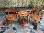 Gỗ gụ nội thất ghế trà giải trí ghế tam giác ghế gỗ hồng mộc Châu Phi đôi ghế ghế gỗ hồng mộc ghế cà phê gỗ rắn sofa - Bàn ghế ngoài trời / sân