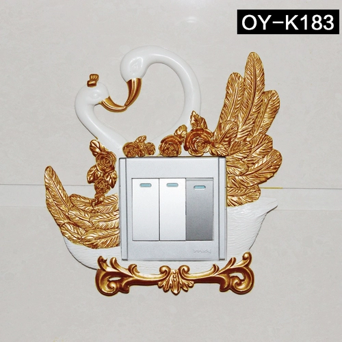 Акриловый переключатель на стену, креативный высокий высококлассный защитный чехол, пылезащитная крышка, декор, европейский стиль