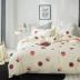 Phong cách bắc âu bông đơn giản Người Anh quilt cover 1.5x2 m sheets INS bông tươi nhỏ giường bốn bộ 1.8 m Bộ đồ giường bốn mảnh