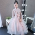 Trung Quốc phong cách cô gái đám cưới fluffy trẻ em sinh nhật buổi tối ăn mặc công chúa váy nhỏ hoa cô gái guzheng đàn piano trang phục Váy trẻ em