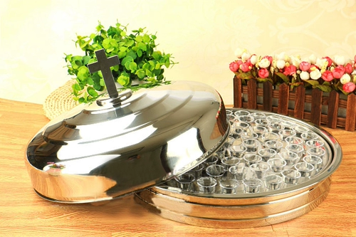 Священная посуда из нержавеющей стали Священная чашка для еды (72 отверстия и один слой+крышка+72 пластиковая чашка) Бесплатная доставка