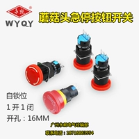 Yongqian LA128AY-11ZS 16-мм кнопка аварийной остановки большая/маленькая зарядка головки грибов куча аварийная остановка