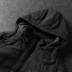 Áo khoác cotton nam thanh niên mùa đông giản dị cộng với nhung ấm áp quần áo cotton nhiều túi ngắn trùm đầu áo khoác cotton phiên bản nam áo khoác phao nam Bông