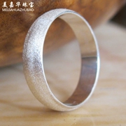 999 sterling bạc nam nữ nhẫn đôi nhẫn sterling bạc đơn giản sinh viên Hàn Quốc chà đơn nhẫn nhẫn người yêu quà tặng