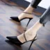 Giày sandal đế bệt nữ đế bệt nữ 2019 hè mới Pháp hoang dã cao gót cao gót nhọn màu đen gợi cảm - Sandal