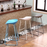 Простой бар с кресел железные стул высокий стул современный обеденный стул Железная линия повседневное кресло скандинавской батончики и стул