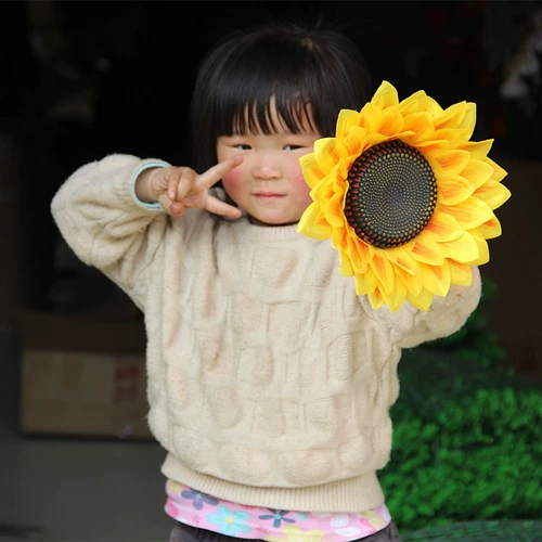 Реалистичный реквизит на солнечной энергии для детского сада, напольное украшение, подсолнух