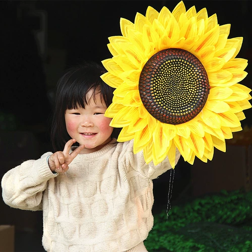 Реалистичный реквизит на солнечной энергии для детского сада, напольное украшение, подсолнух
