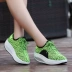 2017 mùa thu mới giày của phụ nữ đáy dày tăng sneakers dệt kim giày vải của phụ nữ giản dị yoga tập thể dục rocking giày Plimsolls