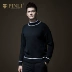 Sản phẩm PINLI 2018 mùa đông mới quần áo nam nửa cổ áo len cao cổ áo thun B184310557 - Kéo qua Kéo qua