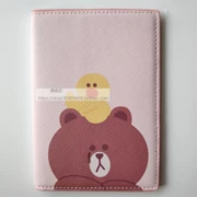 Cartoon Bear Passport Gói vé Hộ chiếu du lịch Túi lưu trữ tài liệu đa năng