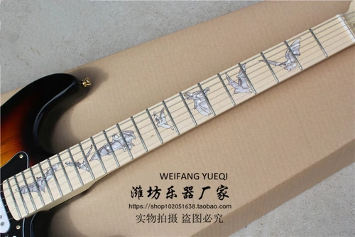 Flyoung ST Электрическая гитара Nikkeling Srv Board Золотые части Золотые части белые бельтемель