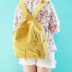 Nông thanh niên vải to sợi thêu vai túi nữ Hàn Quốc phiên bản của hoang dã nhỏ tươi vải to sợi ba lô nữ sinh viên túi