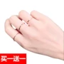 Hàn quốc phiên bản của đuôi vòng 18 k rose gold chỉ số ngón tay titanium thép doanh nhẫn ngón tay nhỏ đơn giản siêu mỏng vòng nữ vài vòng nhẫn trơn