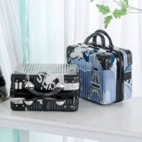 Вместительная и большая окрашенная косметичка для путешествий для ухода за кожей, ящик для хранения, коллекция 2022, 14 дюймов