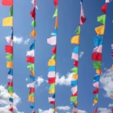 Молитвенные флаги Пяти -цветолочный флаг партии тибетский флаг Longda Fengma Banner Shengma Banner 30 Лицевой 8,4 метра 1 бесплатная доставка