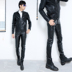 Mùa xuân và Mùa Thu Nam Quần Da Hàn Quốc Slim Feet Quần Thời Trang Joker Người Đàn Ông Mới của Xe Máy Bình Thường Thanh Niên Quần Quần da