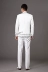Thời trang nam Hàn Quốc Bộ đồ trắng Anh Slim Nhiếp ảnh Nam Màu đơn sắc Nút đơn Bộ đồ nhỏ