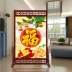 Trung Quốc màn hình phân vùng trang trí phòng khách hai mặt di chuyển màn hình căn hộ nhỏ căn hộ gỗ rắn rỗng hoa mẫu đơn chín cá bản đồ hiên - Màn hình / Cửa sổ khung cửa sổ Màn hình / Cửa sổ