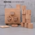 bé Logs các khối xây dựng bằng gỗ rắn mà không cần sơn 6 2 0-1 năm và một mầm non nhận thức hình câu đố nửa lắp ráp đồ chơi 3 Đồ chơi bằng gỗ