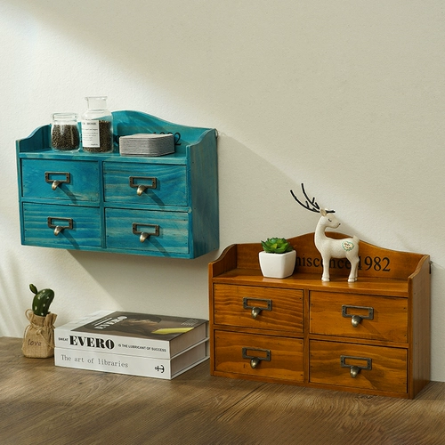 Zakka Solid Wood Retro Desktop Box ящик для хранения общежития.