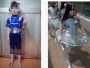 Phong cách Xiaohe, tôi cũng muốn bay trang phục khiêu vũ, biểu diễn múa trẻ em, bộ quần áo, bộ đồ không gian robot màu xanh bạc. trang phục tết cho bé
