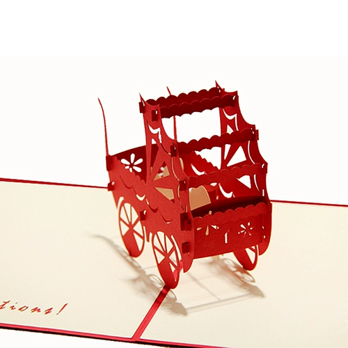 Трехмерные поделки из бумаги, открытка, детская коляска для новорожденных, 3D